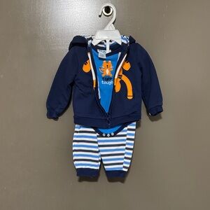 Kids Matching Set - Navy and Orange by Little Tough